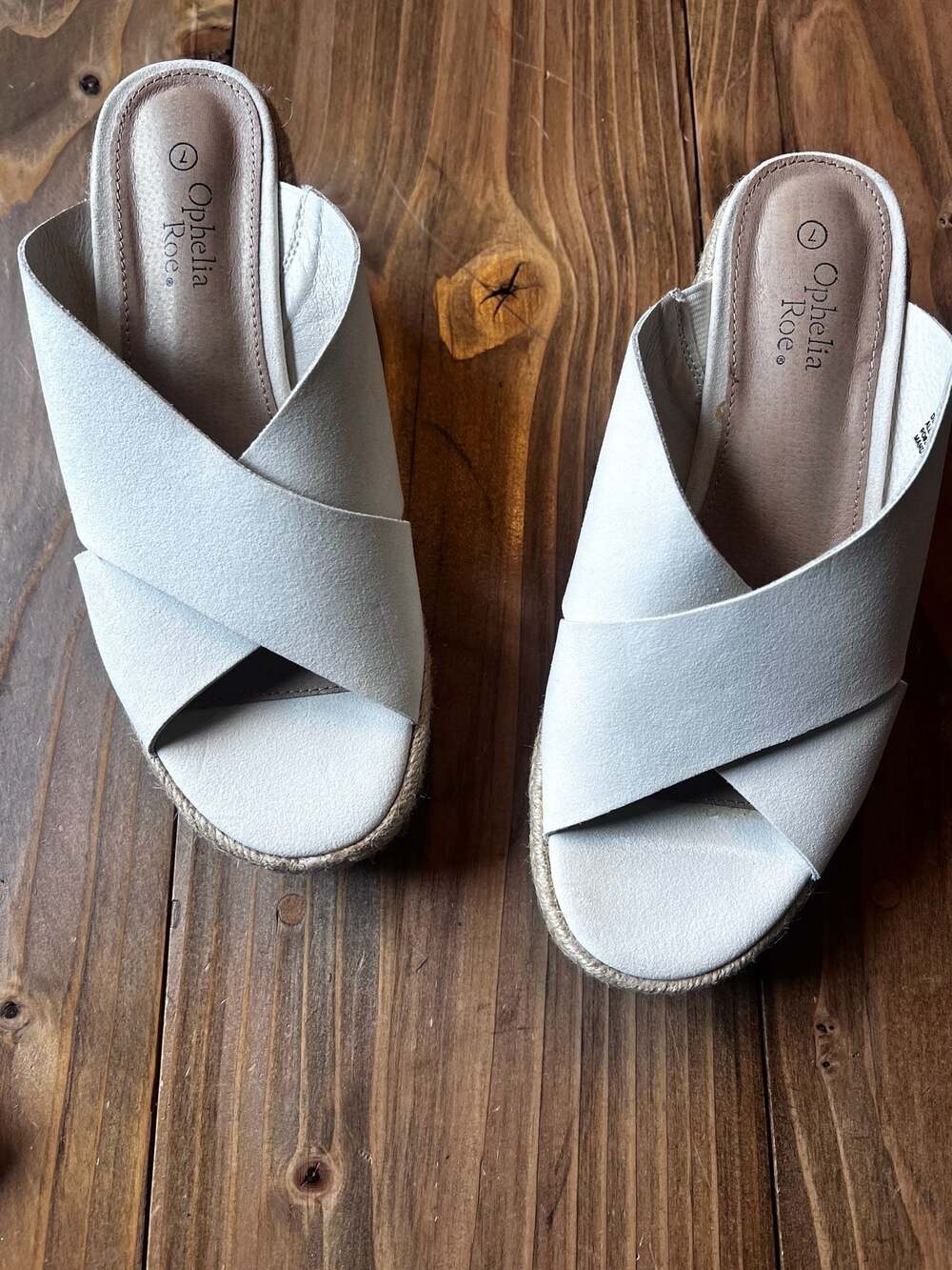 Ophelia Roe Women's Criss Cross Espadrille Platform Wedge Sandals, Size 7
